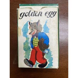 Vintage 1960's Golden Egg  Card Game in box Made in‎ Hong Kong